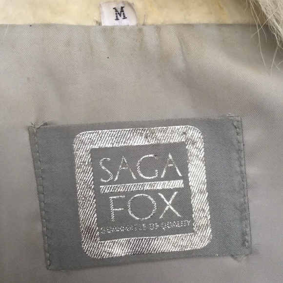 Vintage SAGA FOX silver fox real fur coat, size M, - Picture 10 of 13